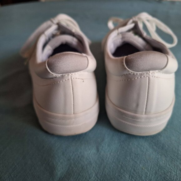 Grasshoppers White Leather Stretch Plus Lace Up Sneaker - Size 9M - Picture 4 of 7
